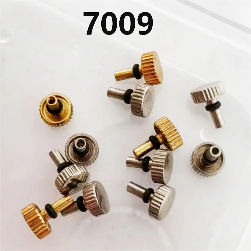 Watch Accessories Suitable For 7009 Mechanical Movement Watch Handle Crown Silver Gold Head 7009 Movement Repair Parts