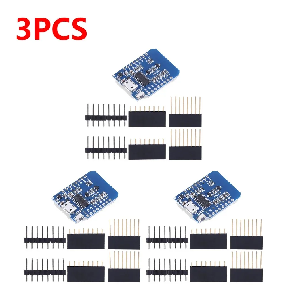 1-10 stks ESP8266 D1 Mini WIFI Development Board ESP-12F Wemos D1 Mini Nodemcu Lua Iot Board 3.3 V Met Pins TYPE-C/Micro USB XCW