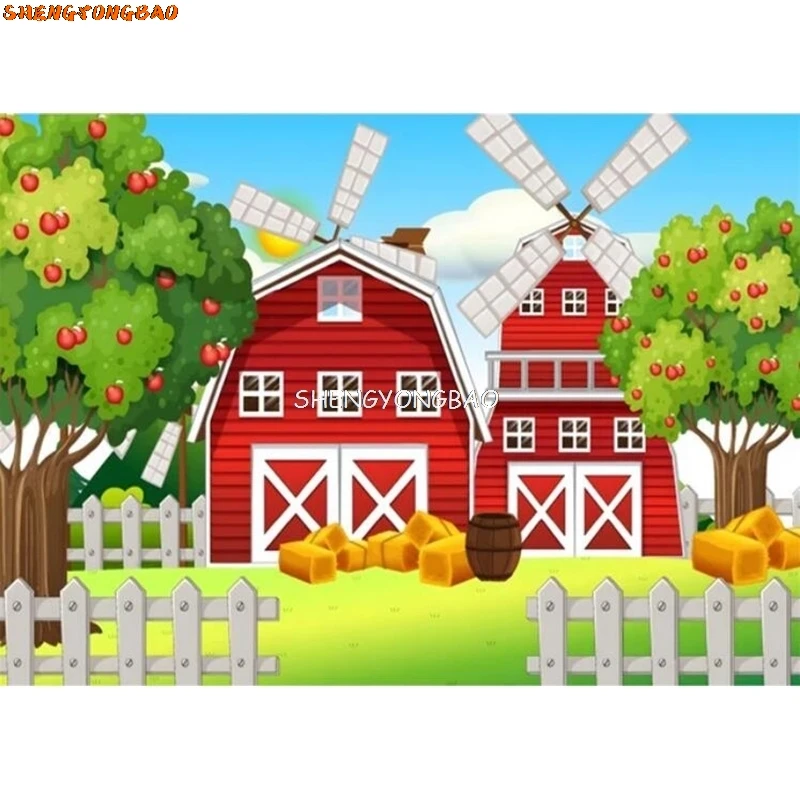 Newborn Baby Shower Photography Backdrop 1st Birthday Party Decoration Background Tropical Animal Photo Studio Props PK-13