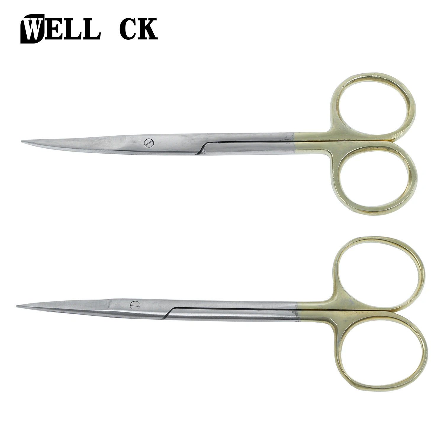 WELLCK 1 Pc Dental Tissue Scissors Stainless steel Surgical Forceps Straight And Curved Hemostatic Dental Scissors Dentist Tools