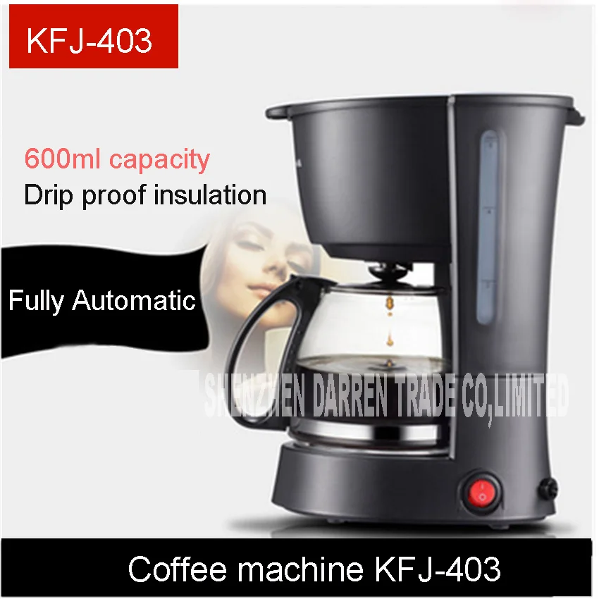 

KFJ-403 High-quality Automatic Electric Coffee Maker American household coffee machine drip small automatic tea coffee Hot pot