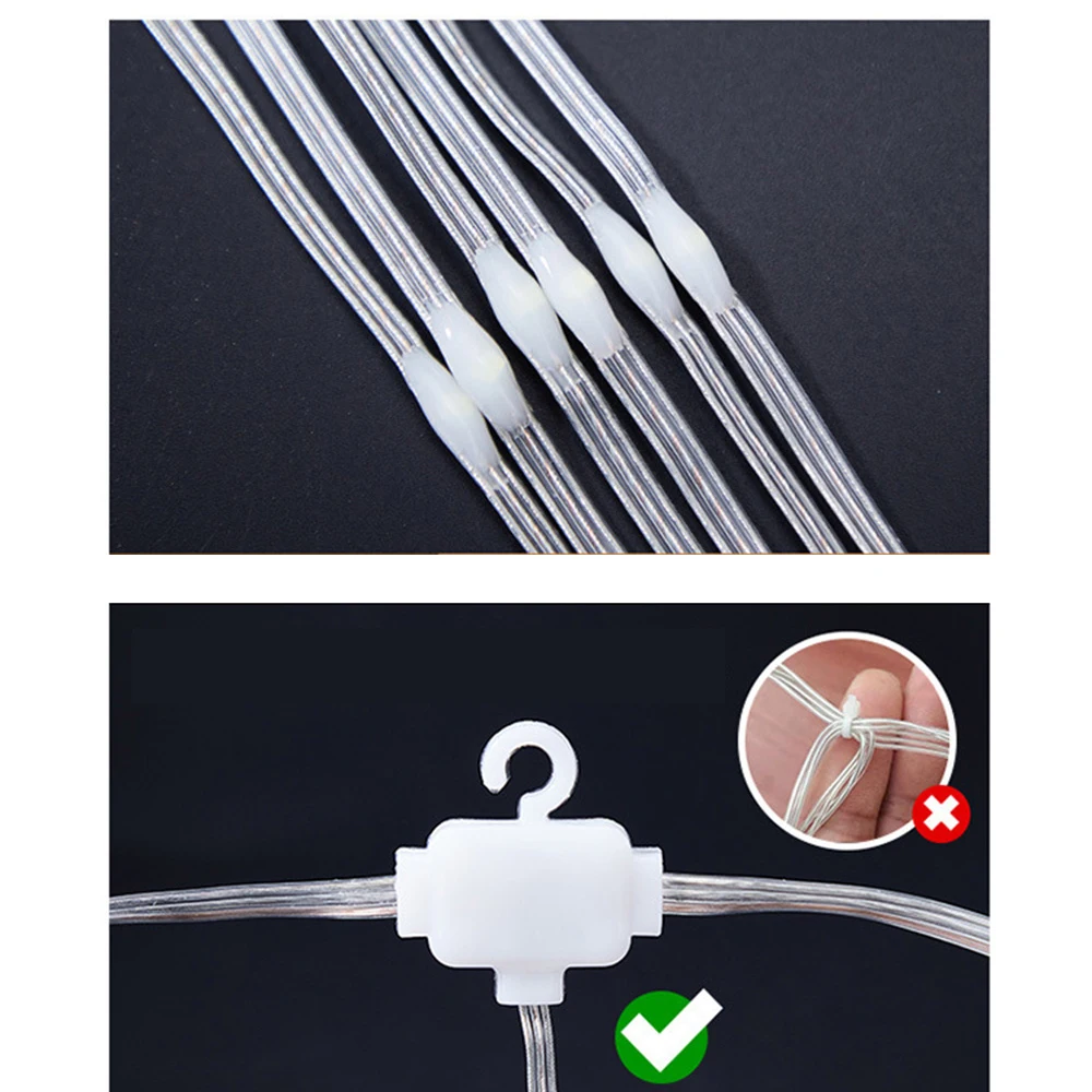 Curtain Fairy Light Waterfall 3x3m 280 LEDs Window Light 5V USB Waterproof Outdoor String Light for Christmas Patio Wall Decor