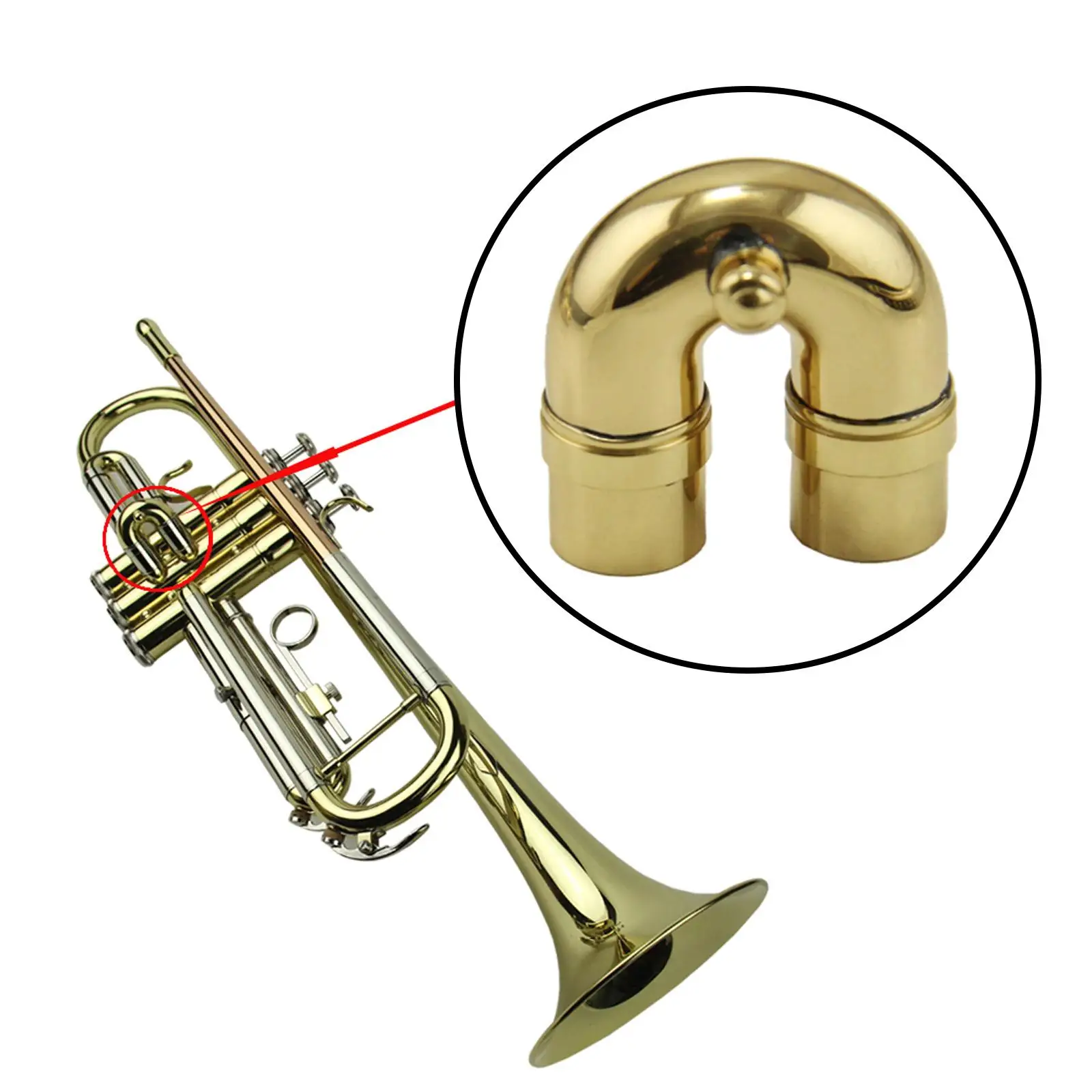 Trumpet Bend Neck Trumpet Repair for Woodwind Instrument Replacements Parts