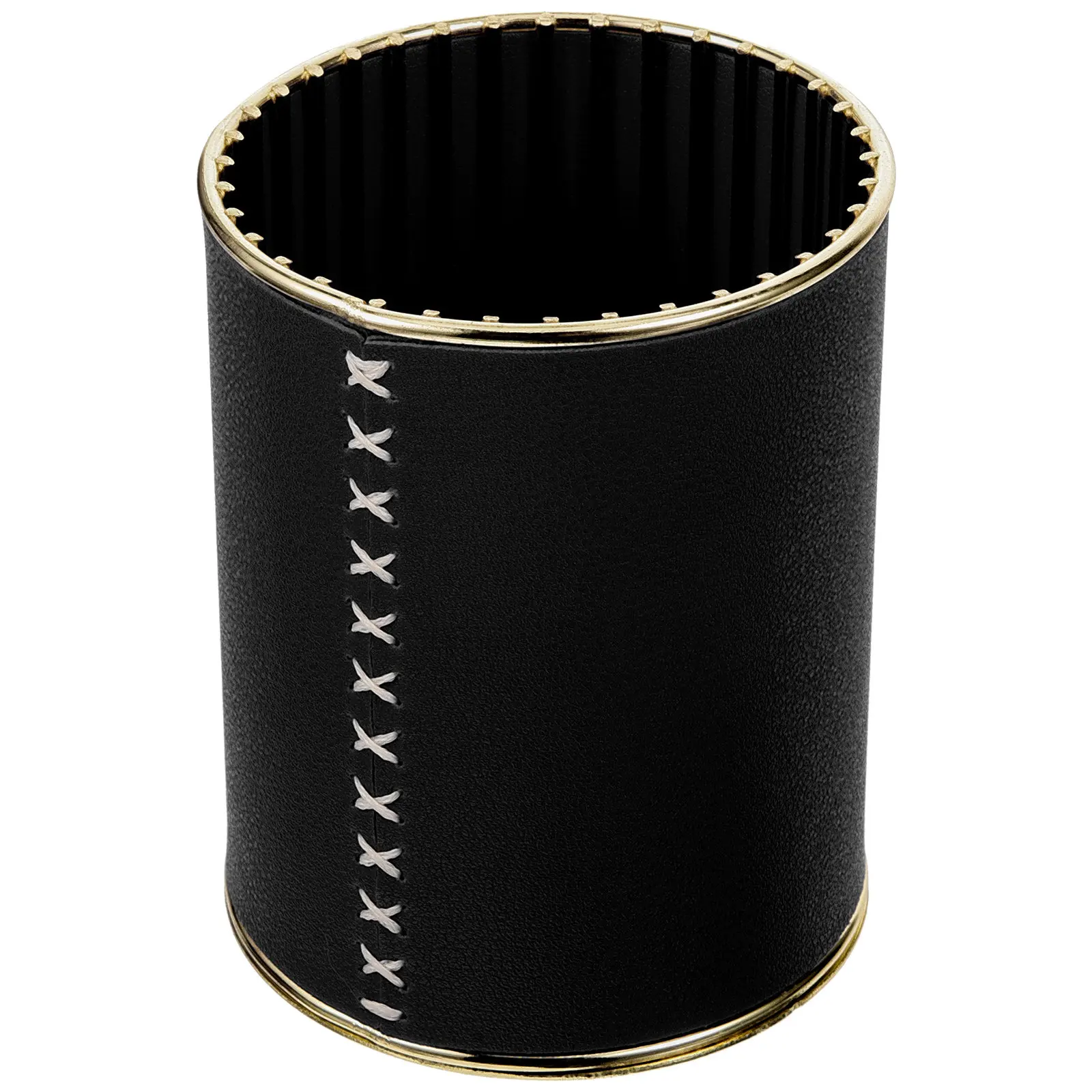 Sturdy Pen Holder for Desk Fashionable Simple Design Rounded Edges Desktop Organizer for Pens Pencils Makeup Brushes