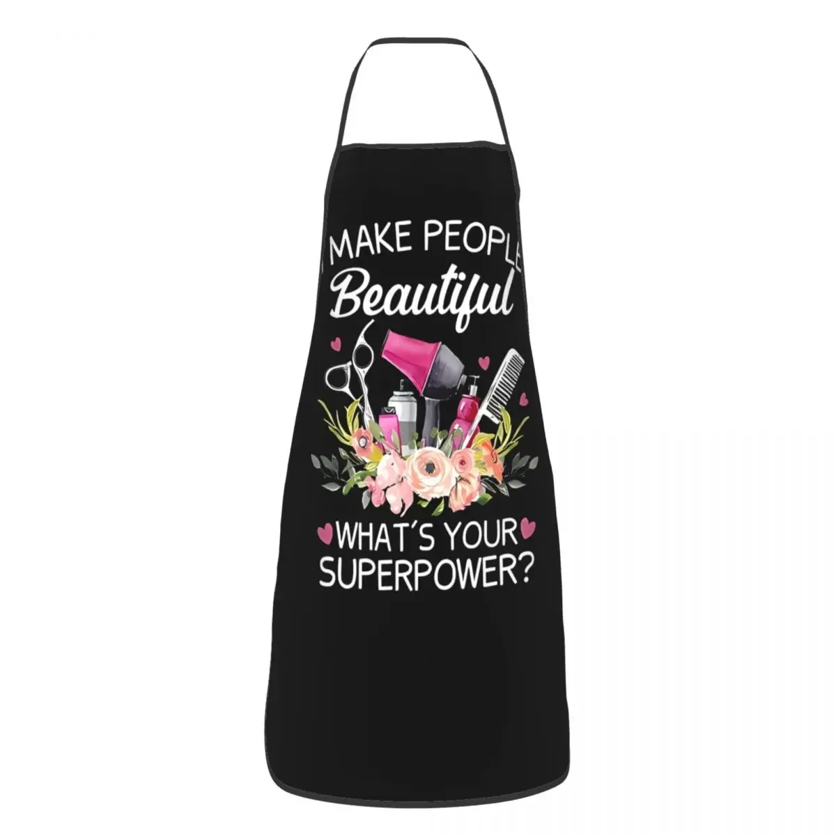 Custom Bib Hairstylist - I Make People Beautiful Apron Adult Chef Cooking Kitchen Hairstylist Tablier Cuisine Painting