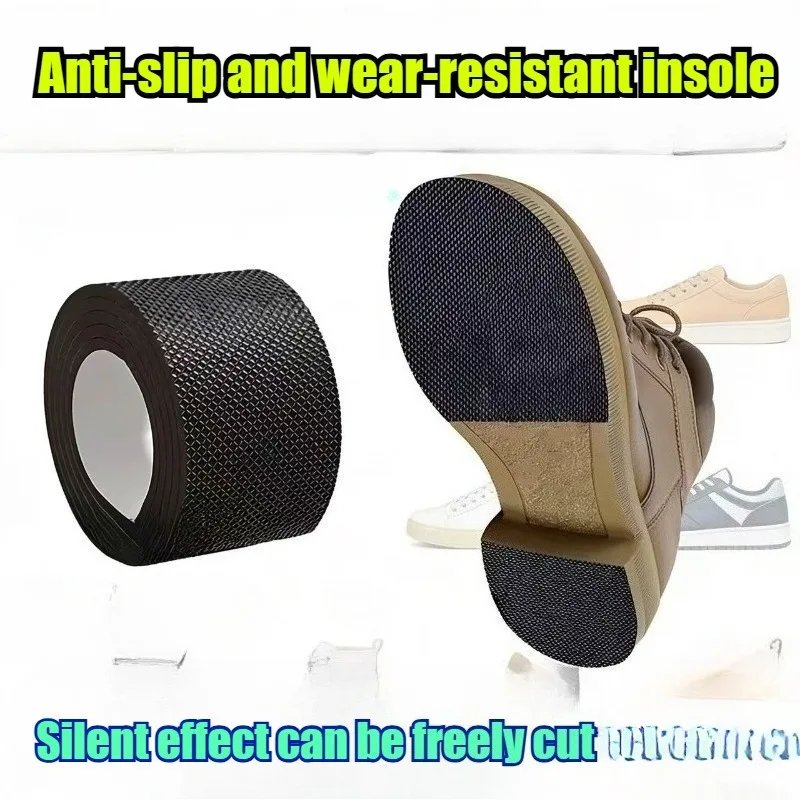 1pc Shoe Sole Anti-Slip Wear-Resistant Self-Adhesive (Shoe Sole Protection Tape), Surface Diamond Anti-Slip Pattern, Self-Adhesi