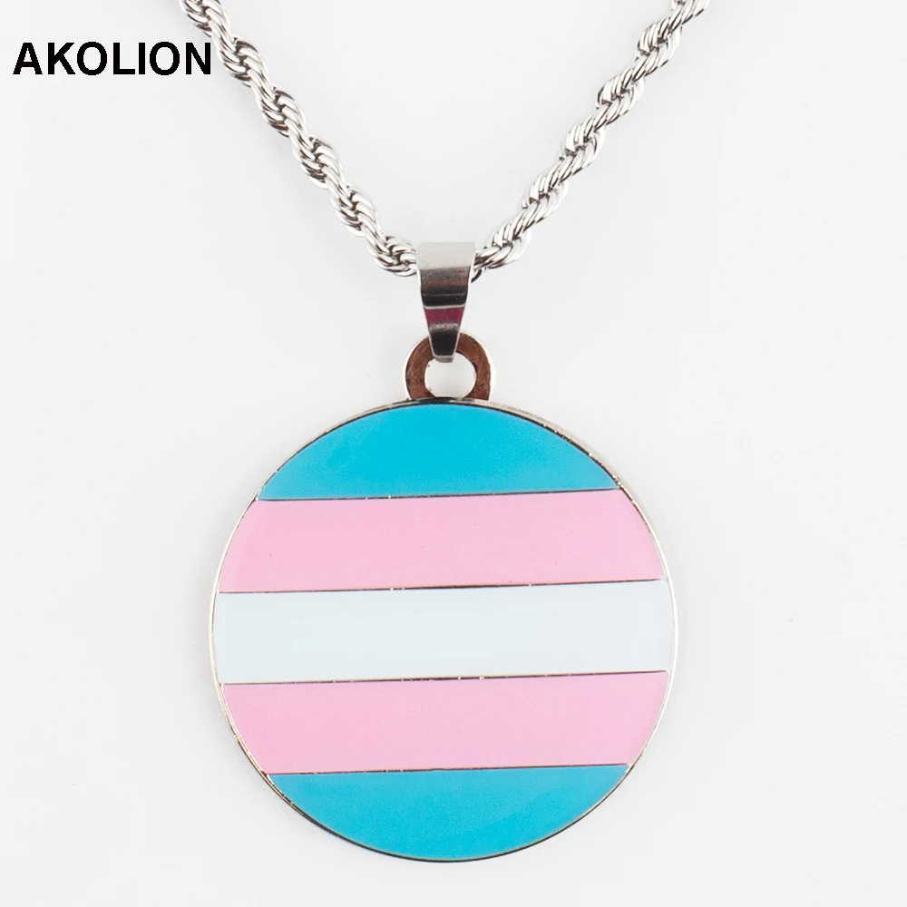 Transgender Rainbow Pansexual pride Genderqueer pride Asexual Pendant Necklace Rainbow Heart Necklace