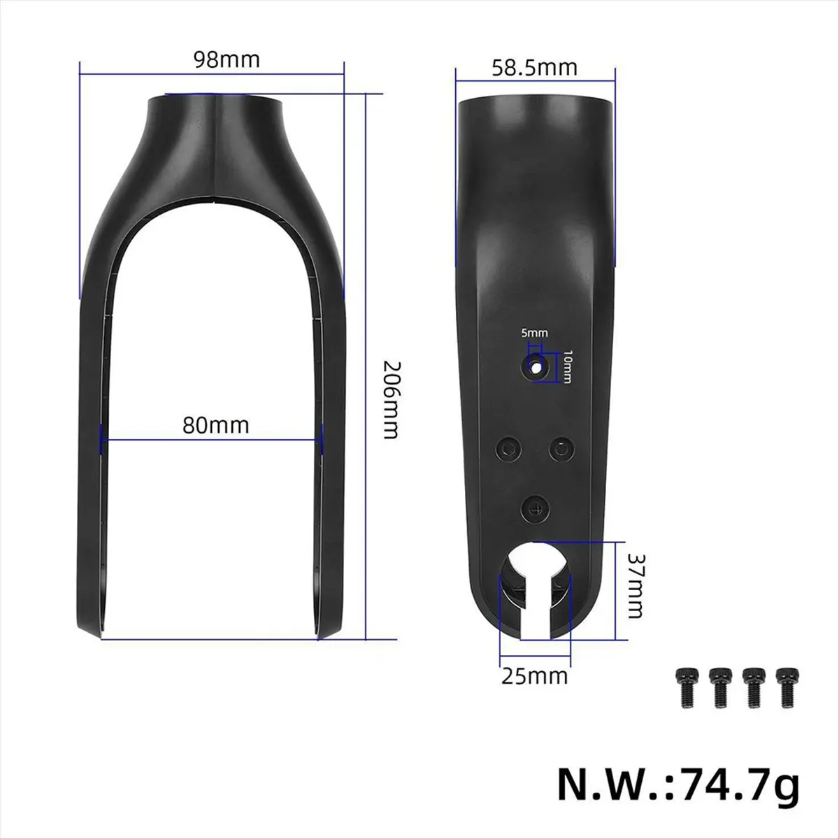 

(ABYM) Refit Electric Scooter Front Suspension Fork Kit for Xiaomi 4pro Electric Scooter Replacement Part