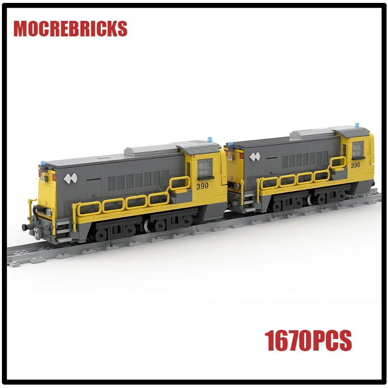 

MOC City Railway Freight Motor Train Dutch 2200 Series Diesel Locomotive Building Blocks Assembly Model Kid's Bricks Toys Gifts