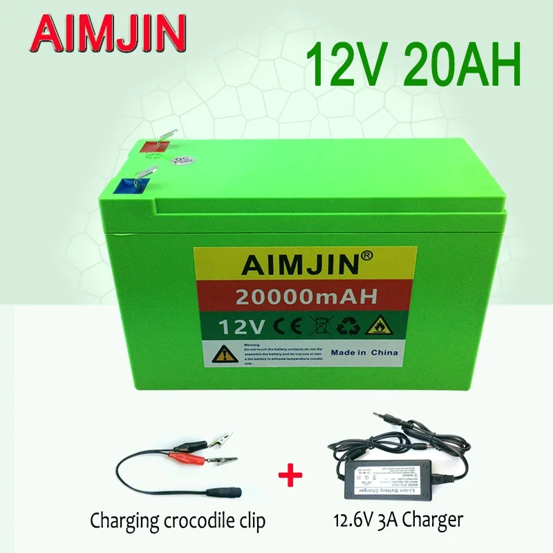 

3S6P 12V 20000mAh Volt Built-in High Current 20A BMS 18650 Lithium Battery Pack for electric vehicle battery,with Charger