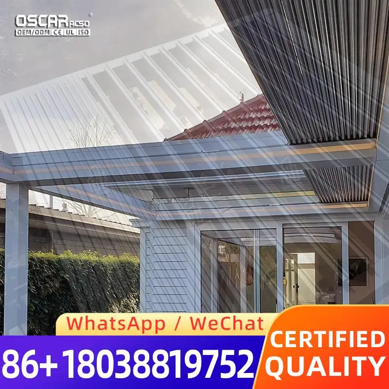 Automatic Waterproof Outdoor Aluminum Pergola Cover System Louvre Pergola for Garden Patio Backyard pergola