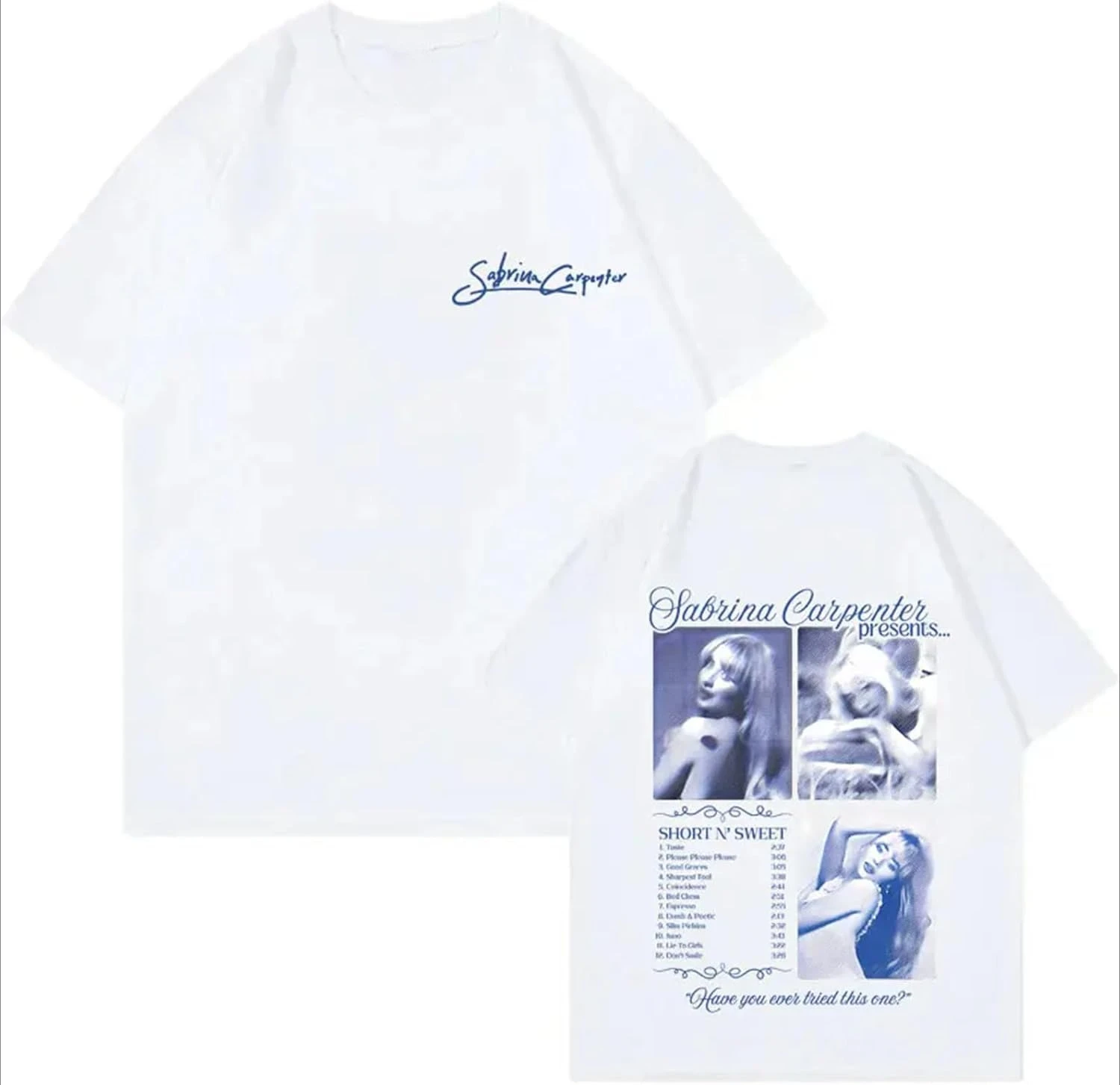 

Футболка Sabrina Carpenter Merch, хлопковая футболка большого размера с короткими рукавами и принтом в стиле хип-хоп, уличная одежда для мужчин и женщин, S ~ 4XL