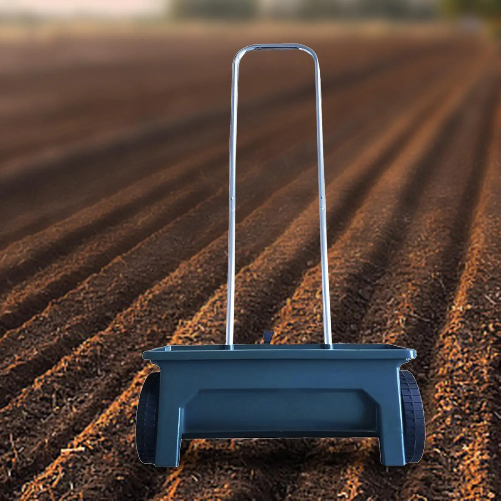 

【best】Hand Push Seed Spreader, Walk Behind Drop Spreader Garden Seeder For Farm, Applying Grass Seed