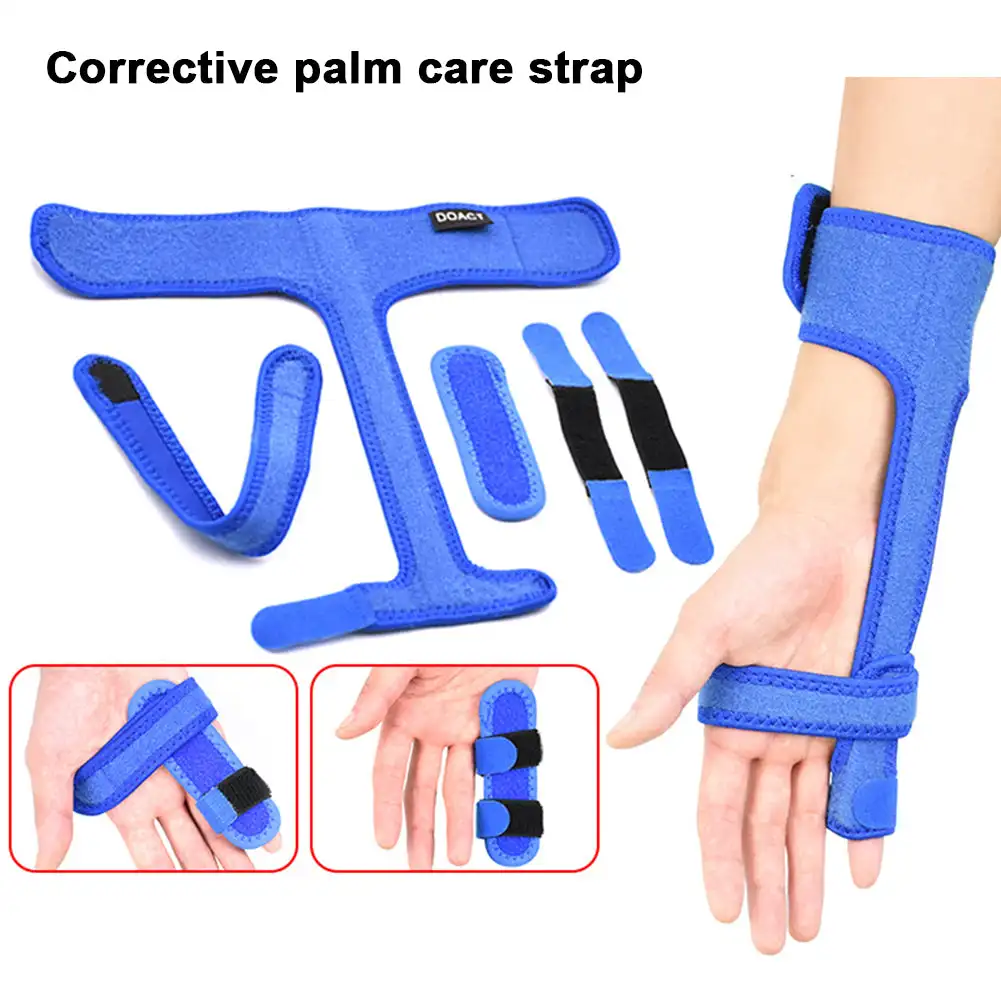 Sport Protective Sleeve Injuries Broken Fingers Hand Fixing Strap Trigger Finger Extension Splint Adjustable Fixing Belt Support