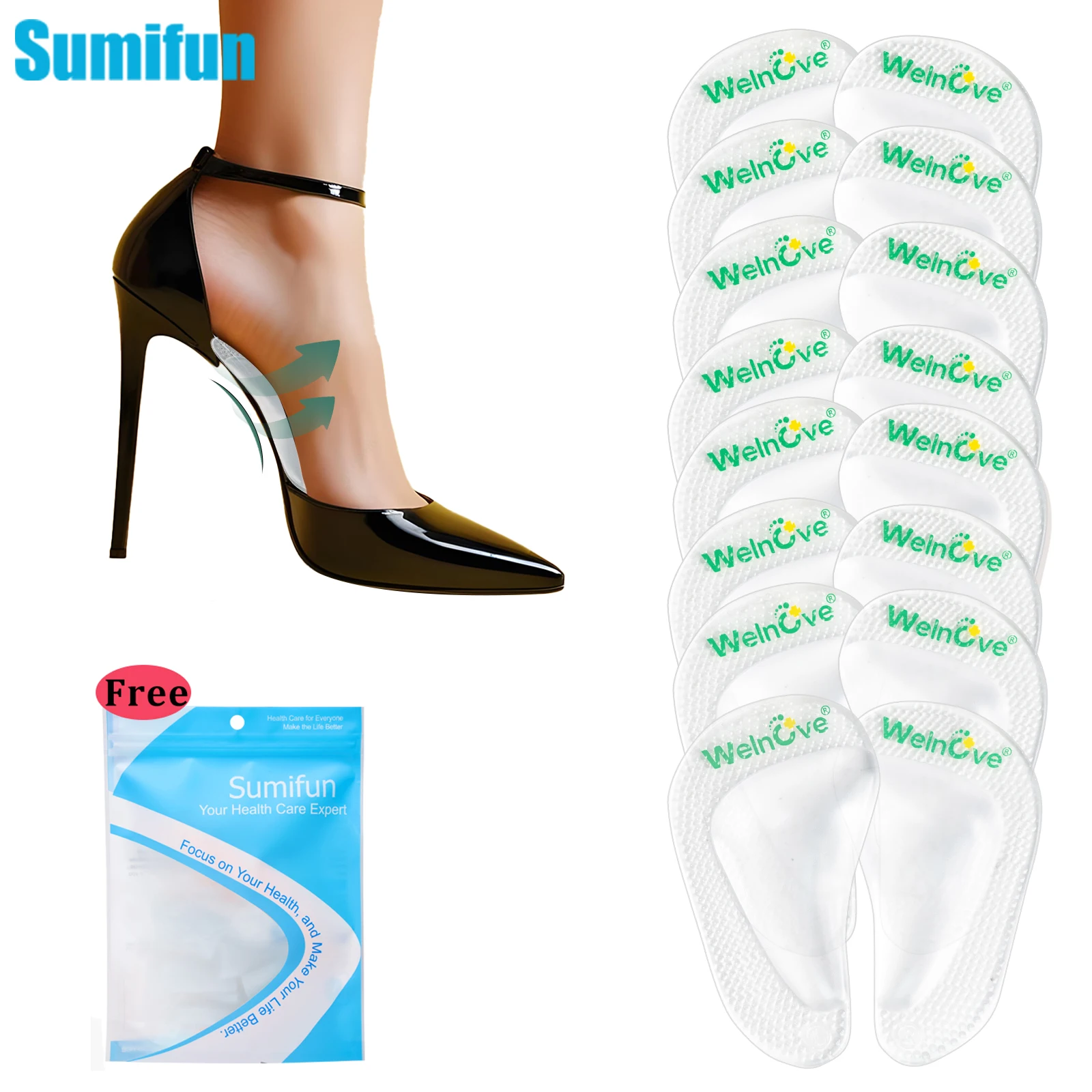 

Silicone Orthopedic Insoles Flat Foot Arch Support Insert Pad Corrector Shoe Cushion Gel Valgus Correction Plantar Fasciitis Pad