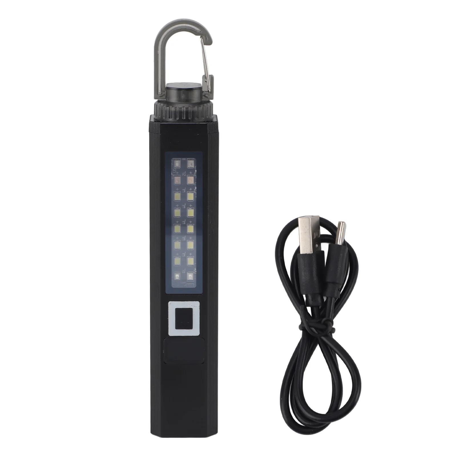 ZK40 LED Flashlight High Luminous Flux Super Bright Multi Modes USB Rechargeable Handheld Flashlight with Hook for Camping