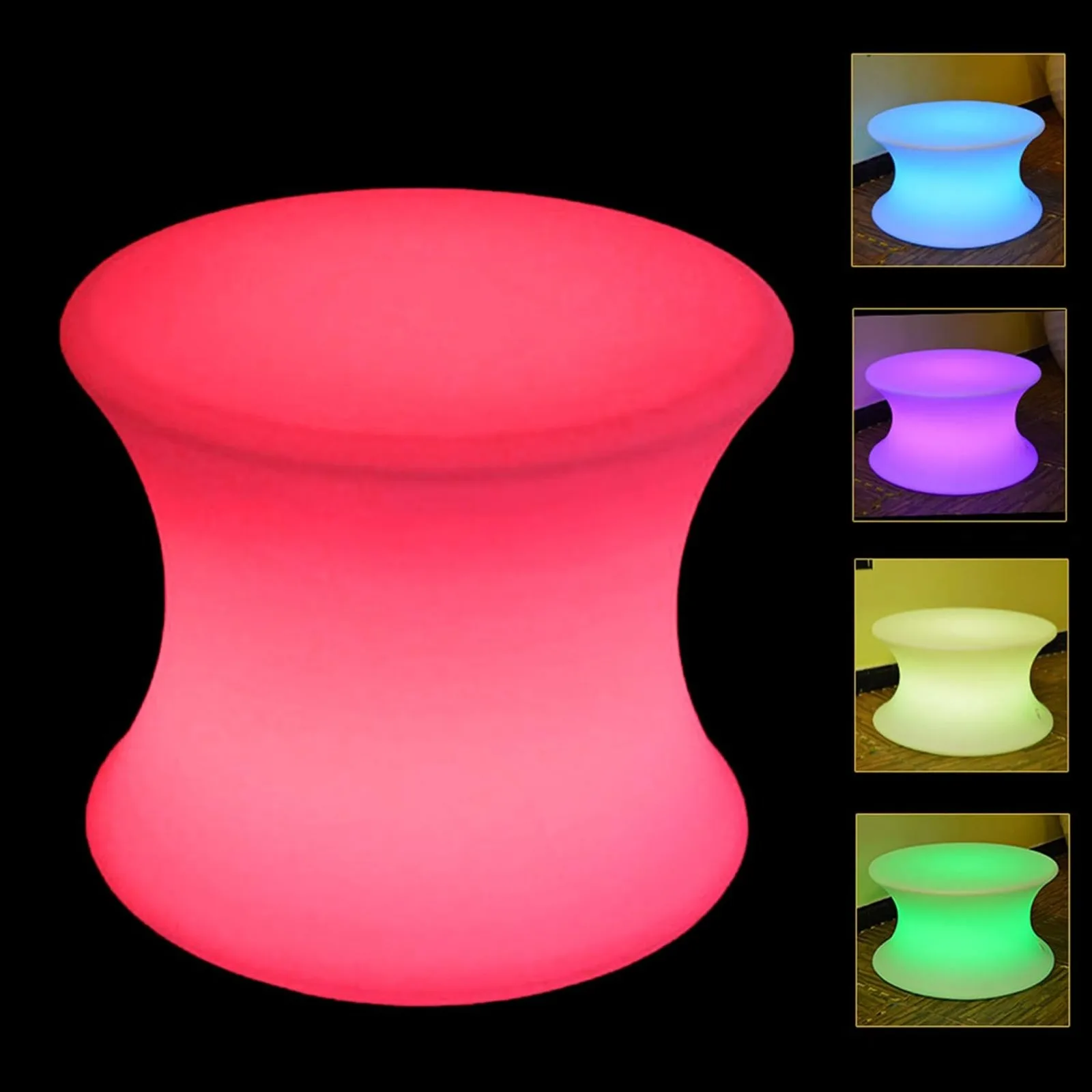 BYMAOCAR 15.7 Inch LED Light Cube Stool 16 Color Changing Waterproof Glow Cube Chair Light Multi-function Luminous Side Table For Pool Party Terrace Bar Restaurant Landscape Decoration
