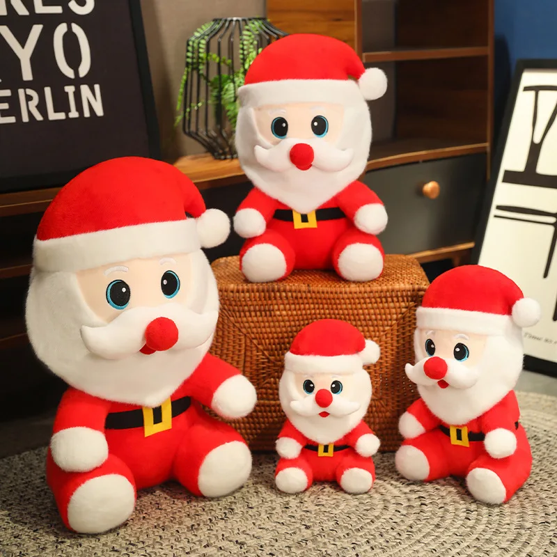 1pc bonito dos desenhos animados papai noel boneca de pelúcia maçã vermelha brinquedos de plantas de pelúcia agradável decoração para casa presentes para presentes de natal