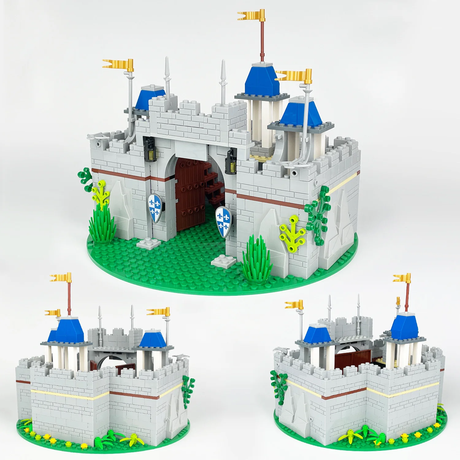 

Medieval Castle Building Block Model Compatibility Small Particle Assembly Defense Tower Toy Self-Locking Bricks Gifts