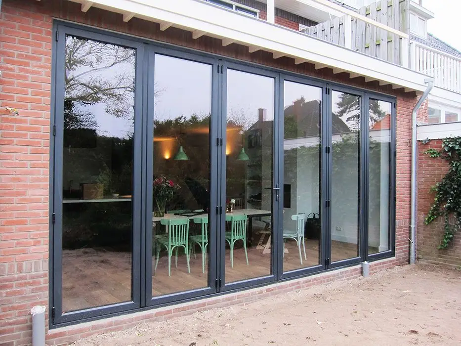 Best Price Modern Aluminum Accordion Doors Sun Room Patio Sliding Folding Glass Door Outswing Energy Efficient Bifold Door