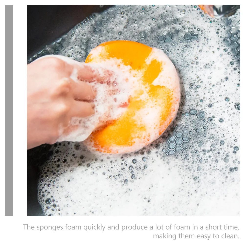 

5Pcs Reusable Dish Scrubber Sponges Kitchen High Density Soft Multi-Use Cleaning Sponge for Washing Dishes Household