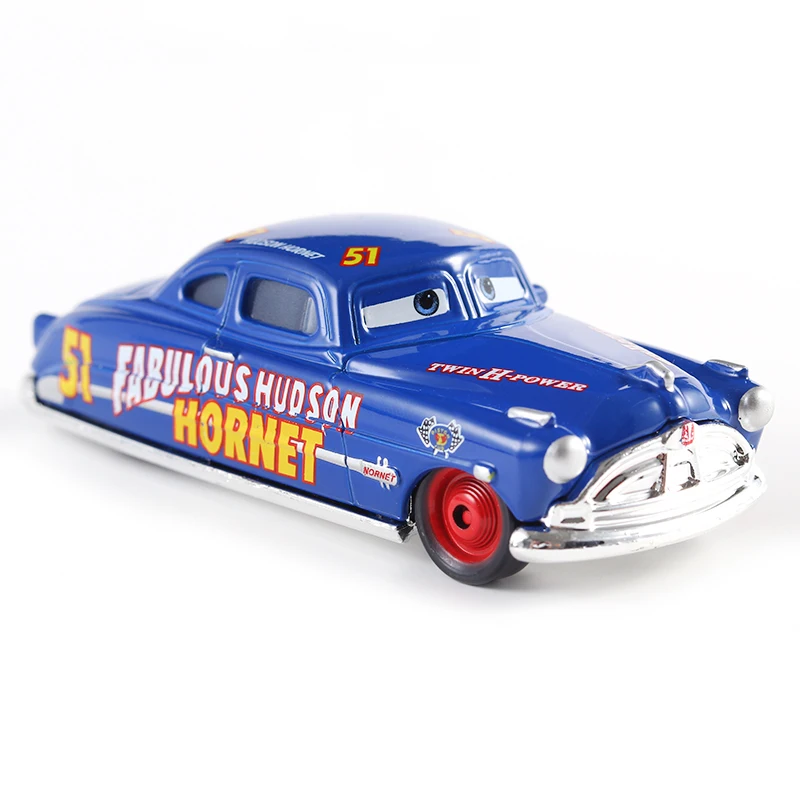 Samochody Disney 3 samochody Pixar fantastyczny Hudson Hornet metalowy odlewany samochód zabawkowy 1:55 błyskawica McQueen chłopiec dziewczyna