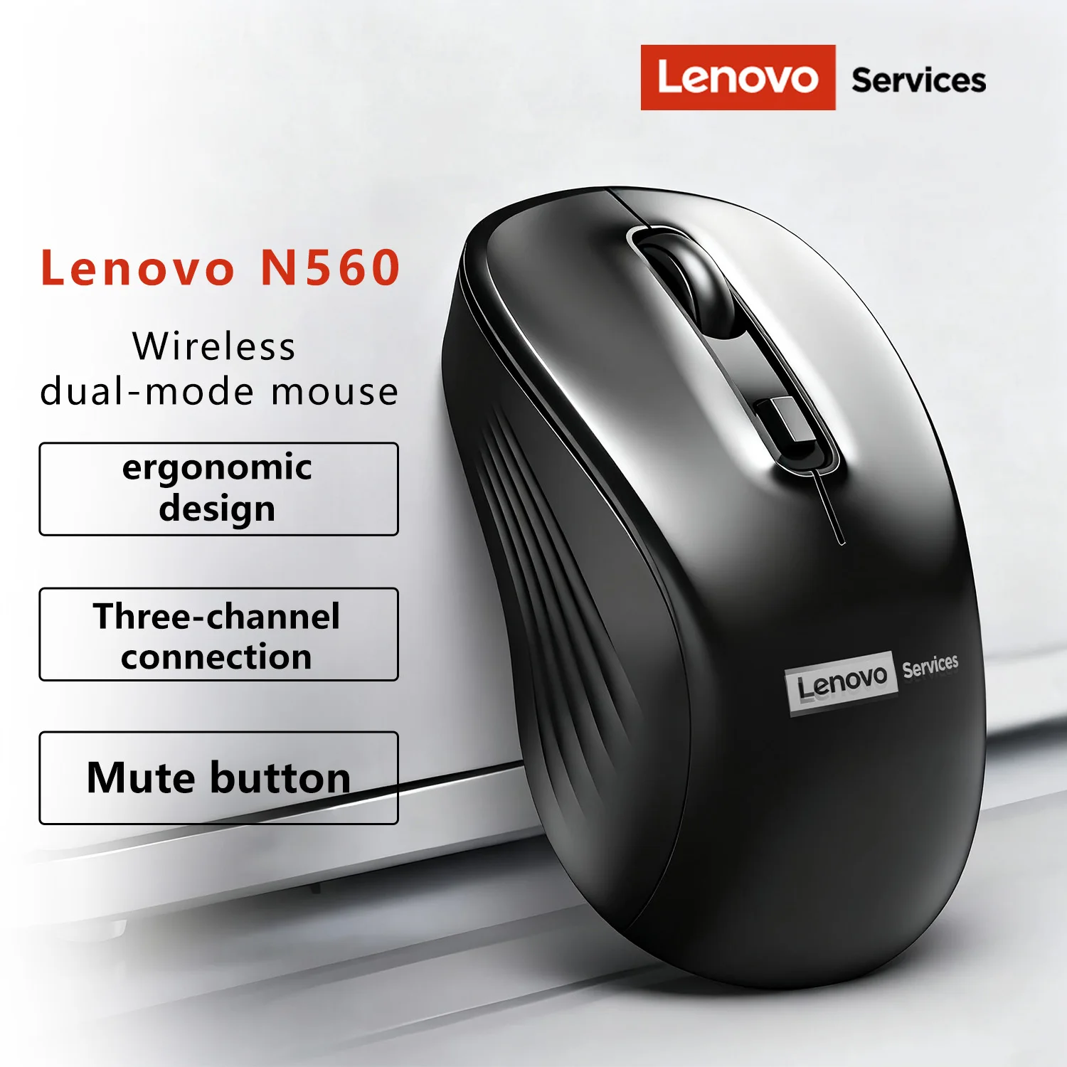 

Silent Wireless Mouse 2.4GHz&Bluetooth Ergonomic Mouse 3 Level Adjustable DPI Compatible with Laptop PC Desktop Game&Office Use