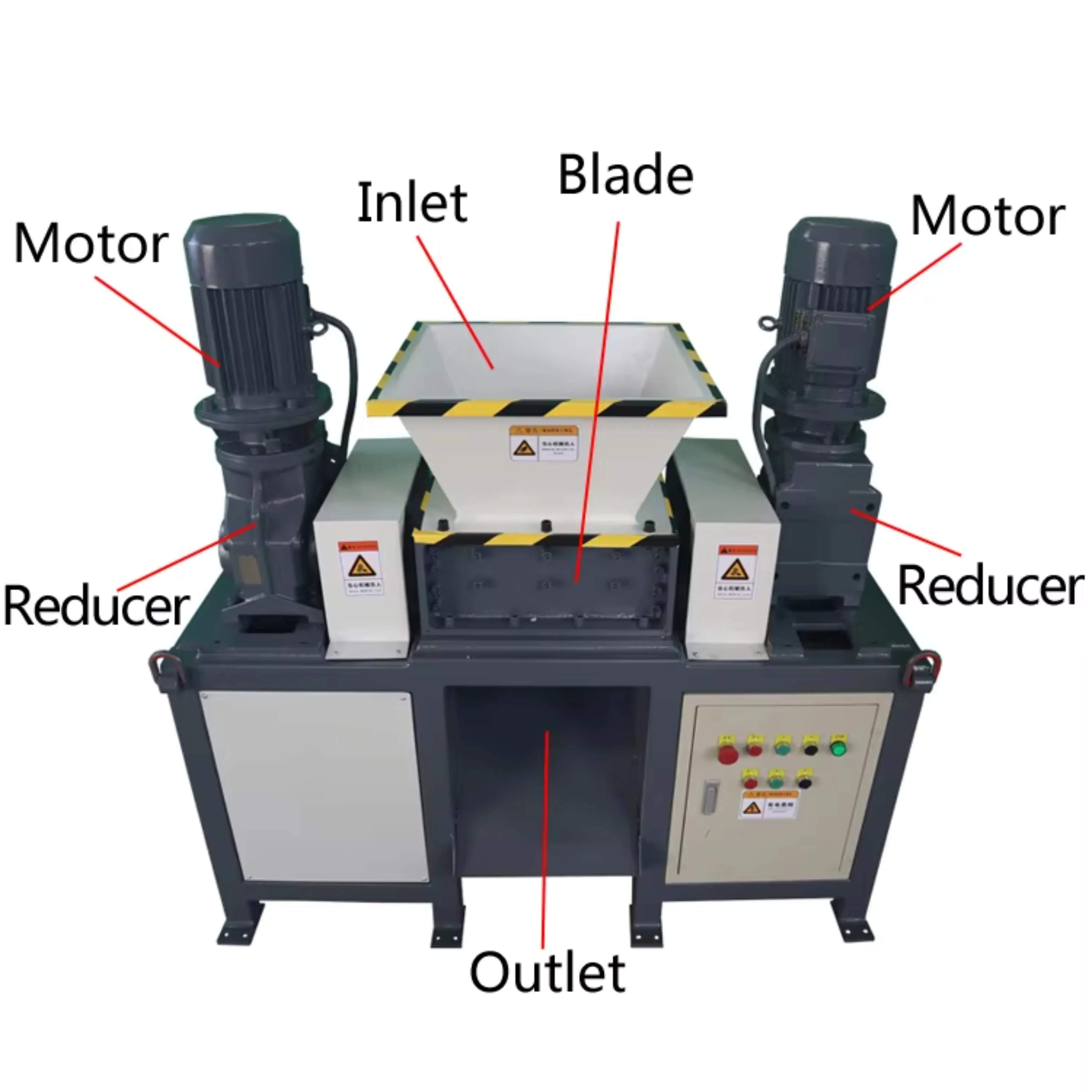 Waste Tire Shredding Machine Double Shaft Shredder Tire Crusher Customizable Scrap Metal Shredder Industrial Waste Processor