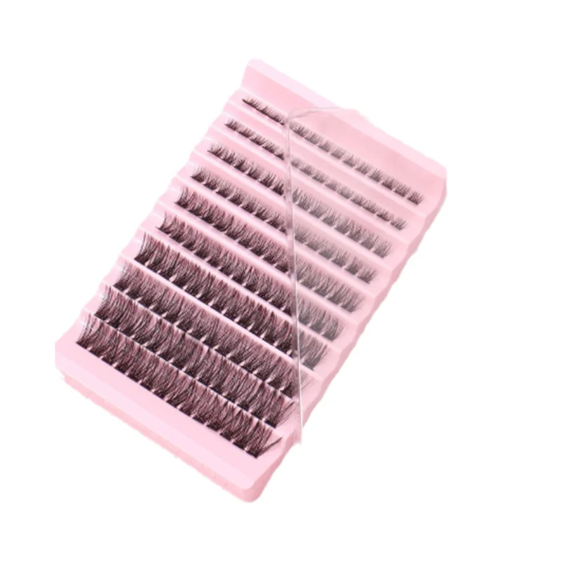 自然な見た目のヨーロッパ系アメリカ人風つけまつげ シングルクラスター DIY セグメント化された束状まつげ移植キット 美容と健康用