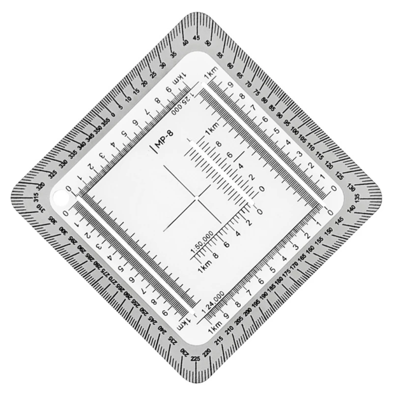 MP8 Pocket Coordinate Ruler Accurate for PolttingUtm, Usng, MgrsCoordinates Traveling Land Navigation