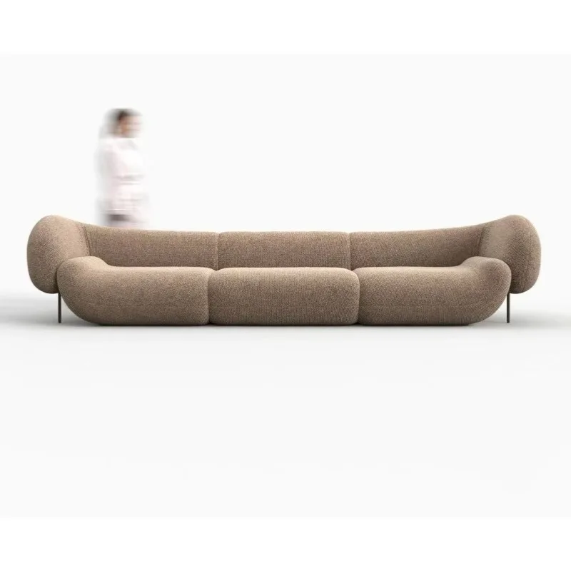 Armrest sofa retro cotton and linen fabric double triple sofa