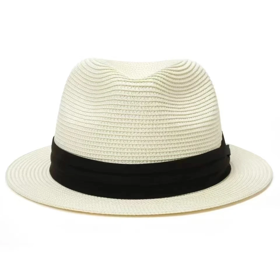 60cm Summer Fedora Short Brim Straw Hat Men Women Sun Hat Big Size Big Head Trilby Hats