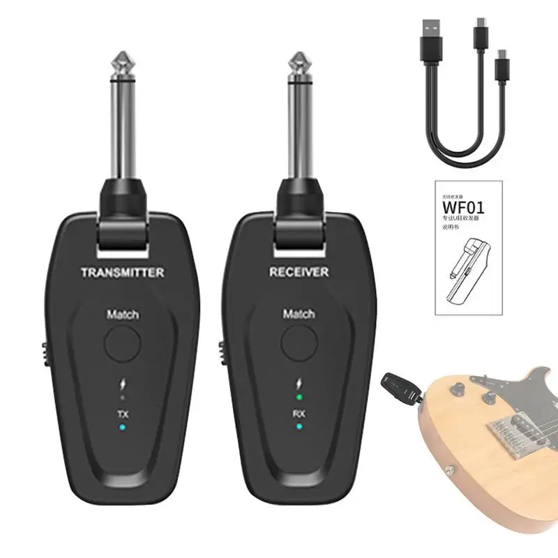 

Electric Guitar Wireless Transmitter Wireless System For Guitar Plug And Play Wireless System For Guitar With 50-Meter