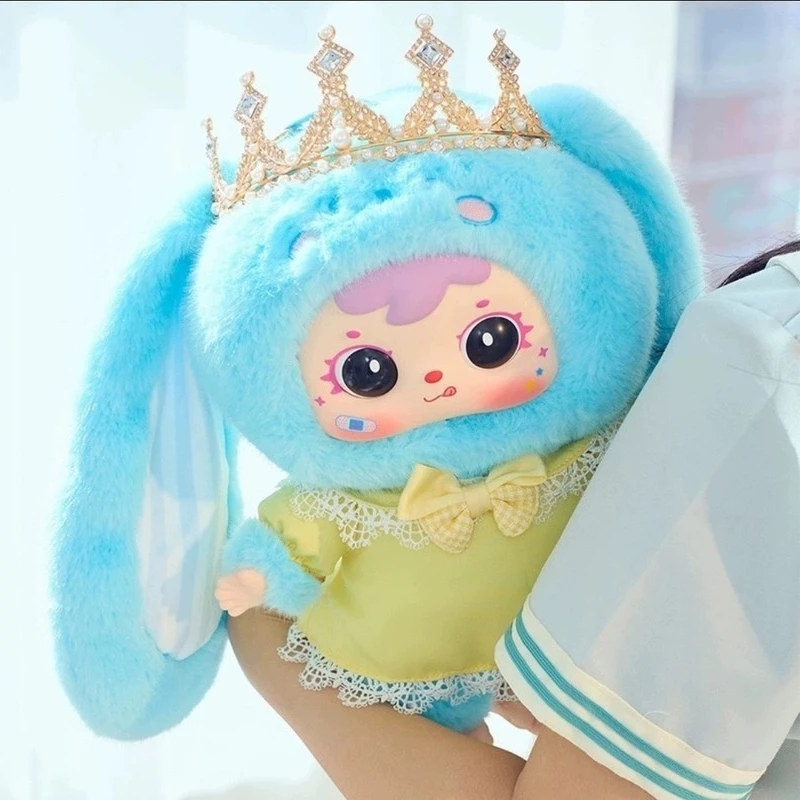 Venda quente samuel coroa coelho 400% caixa cega de pelúcia kawaii menina coração quarto decoração boneca caixa surpresa menina festival presente