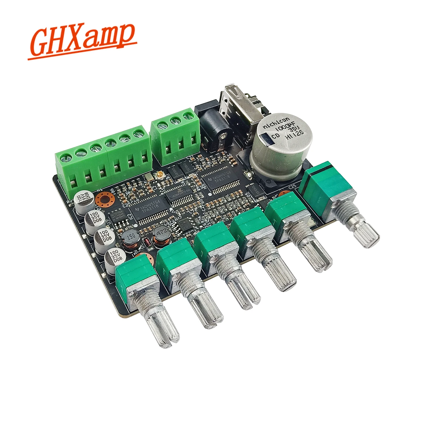 2.1 Bluetooth Digital Power Amplifier Board TPA3118 2x30W+60W Subwoofer Adjustable Crossover Point Virtual Surround