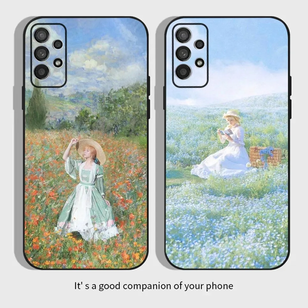 

Claude Monet Art Phone Case For Samsung Galaxy A13,A21s,A22,A31,A32,A52,A53,A71,A80,A91 Soft Black Cover