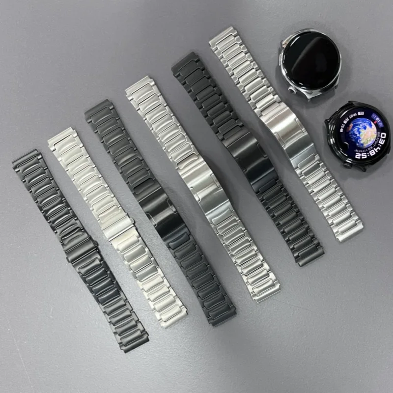 22 مللي متر حزام معدني فاخر لساعة هواوي GT 5 Pro 46 مللي متر سوار عمل رجل من الفولاذ المقاوم للصدأ لساعة هواوي 3/4Pro GT5 GT4 GT3 GT2