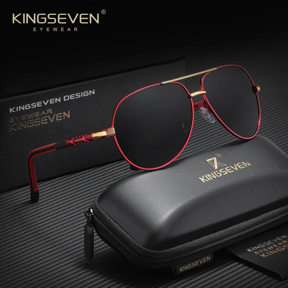 

KINGSEVEN Classic Pilot Sunglasses For Men Women Driving Glasses Polarized UV400 Shades Eyewear