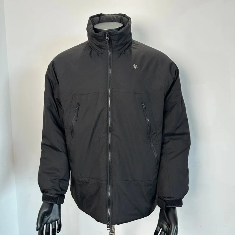 

Японская куртка Goldwin на молнии с воротником-стойкой и капюшоном для мужчин и женщин, черный, серый, хаки, зимние теплые мягкие водонепроницаемые ветрозащитные куртки