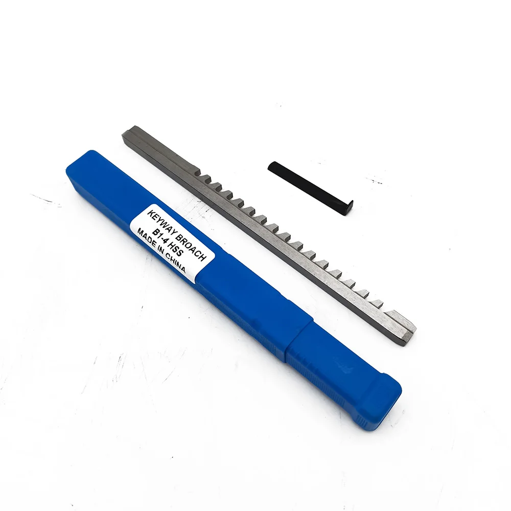 1PC 4mm B1 Push-Type Keyway Broache Metric Size HSS Keyway Cutting Tool for CNC