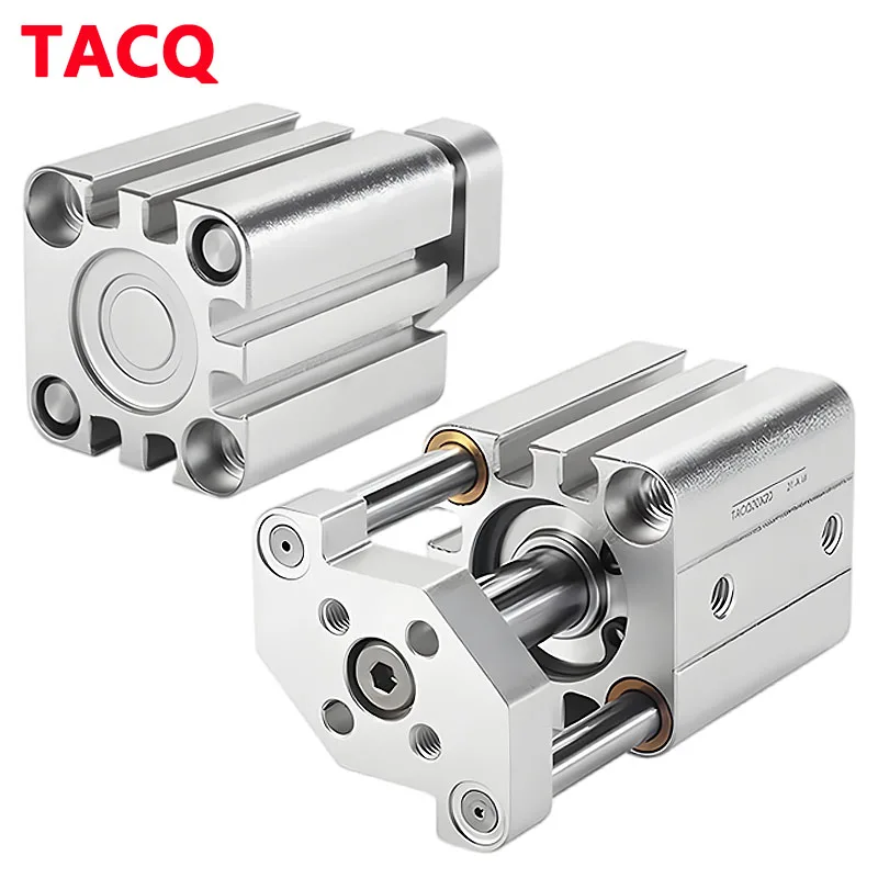 TACQ Compact Thin Pneumatic Cylinder Three Axis Three Rod With Guide Rod TACQ12X10 TACQ16/20/25/32/40/50/63/80X20/30/50/70/100-S