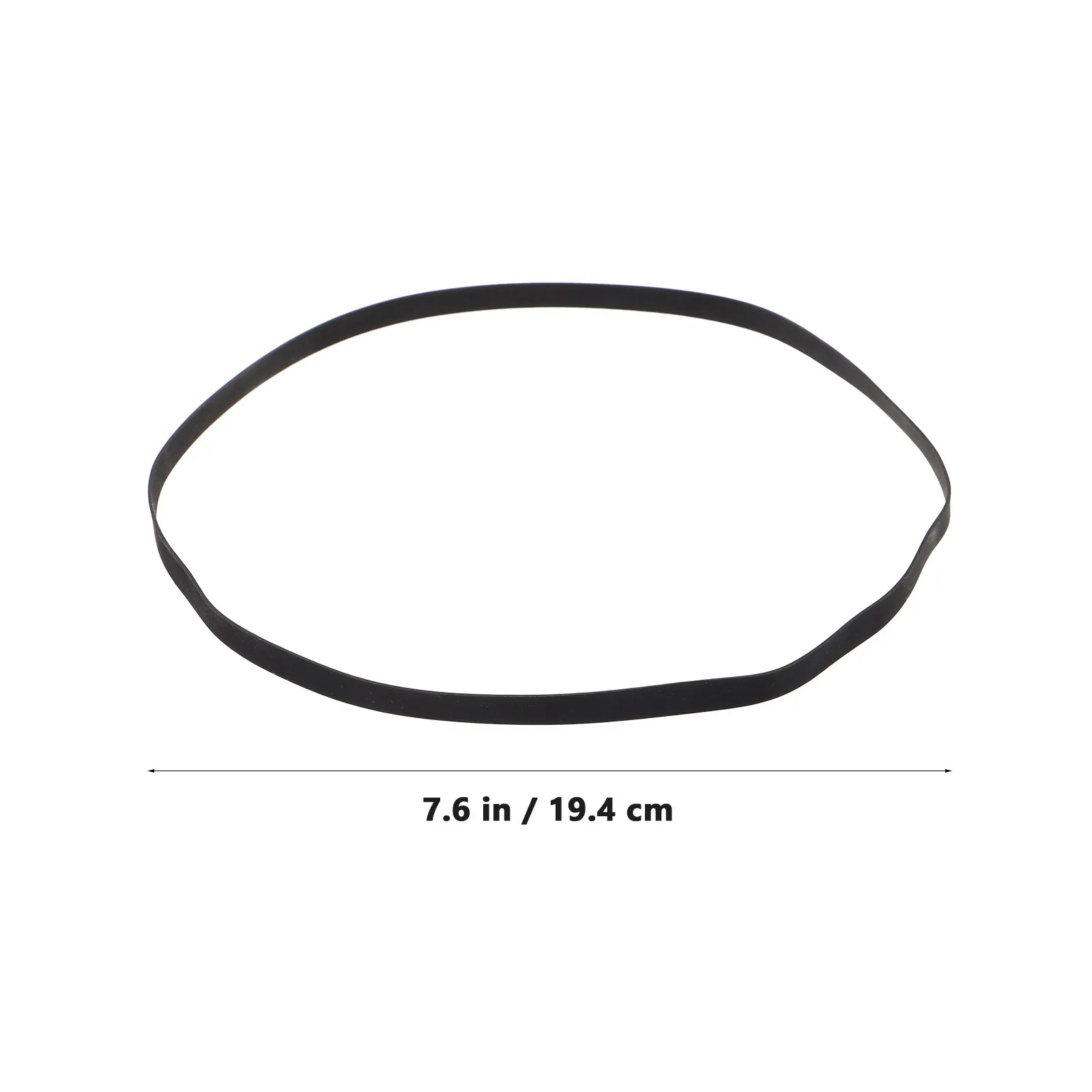 2Pcs Turntable Belts Black Rubber Flat Drive Belt for Vinyl Players Precise Transmission Easy Replacement Wide Compatibility