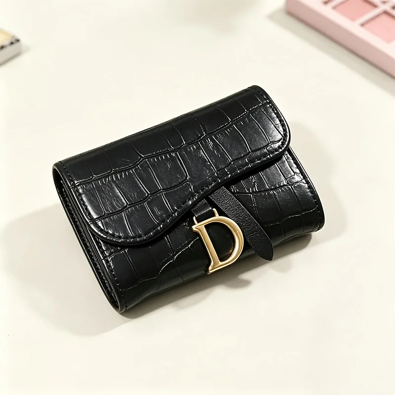Elegant Card Holder for Women, Large Capacity Multi‑Card Slots Card Clip, Compact Wallet for ID & Driving License
