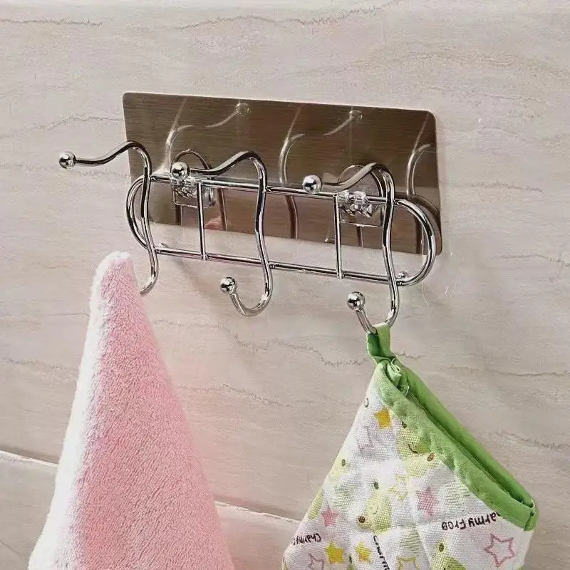 Kitchen Batoom Modern mat Design No Drilling Required Adhesive Hooks Stainl Steel Wall Hooks for Towels
