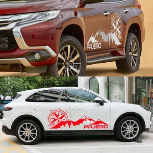 Nhãn dán bên của chiếc xe cho Mitsubishi Pajero 1-4 MK2 TR4 V20 V33 V60 V73 V75 V98, La bàn đồ họa, Đỉnh, Đề can vinyl, Phụ kiện tự động 12 Bán hàng chính Pajero La bàn - №8