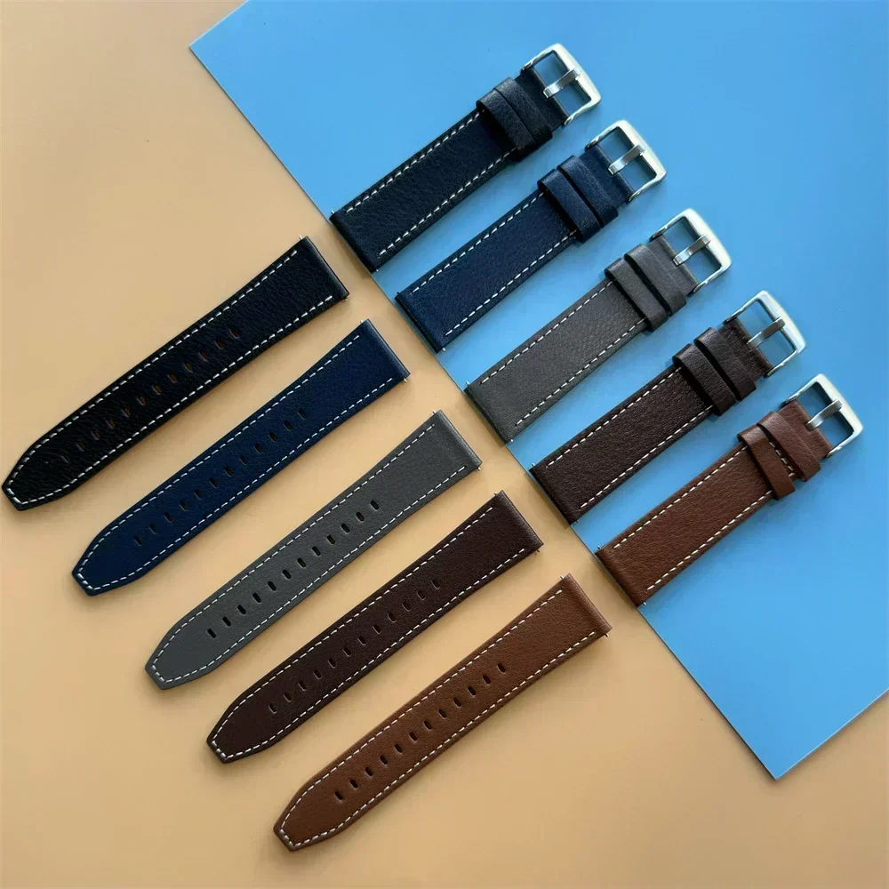 20/22mm Leather Strap For HUAWEI Watch GT6 5 pro 46mm/GT 6 5 4 Replacement Band For HUAWEI Watch 5 4/GT 3 SE GT2 Bracelet Correa image 2