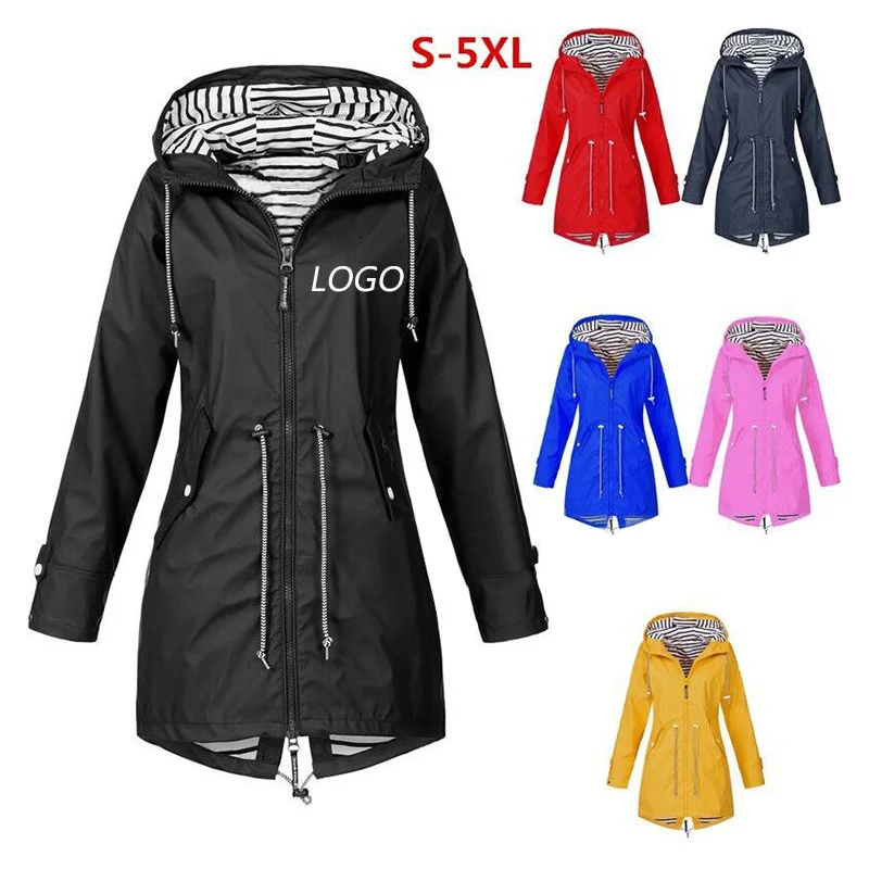 

Customized Women Outdoor Jacket Casual Loose Hooded Windproof Windbreaker Climbing Jackets Coat For All Seasons