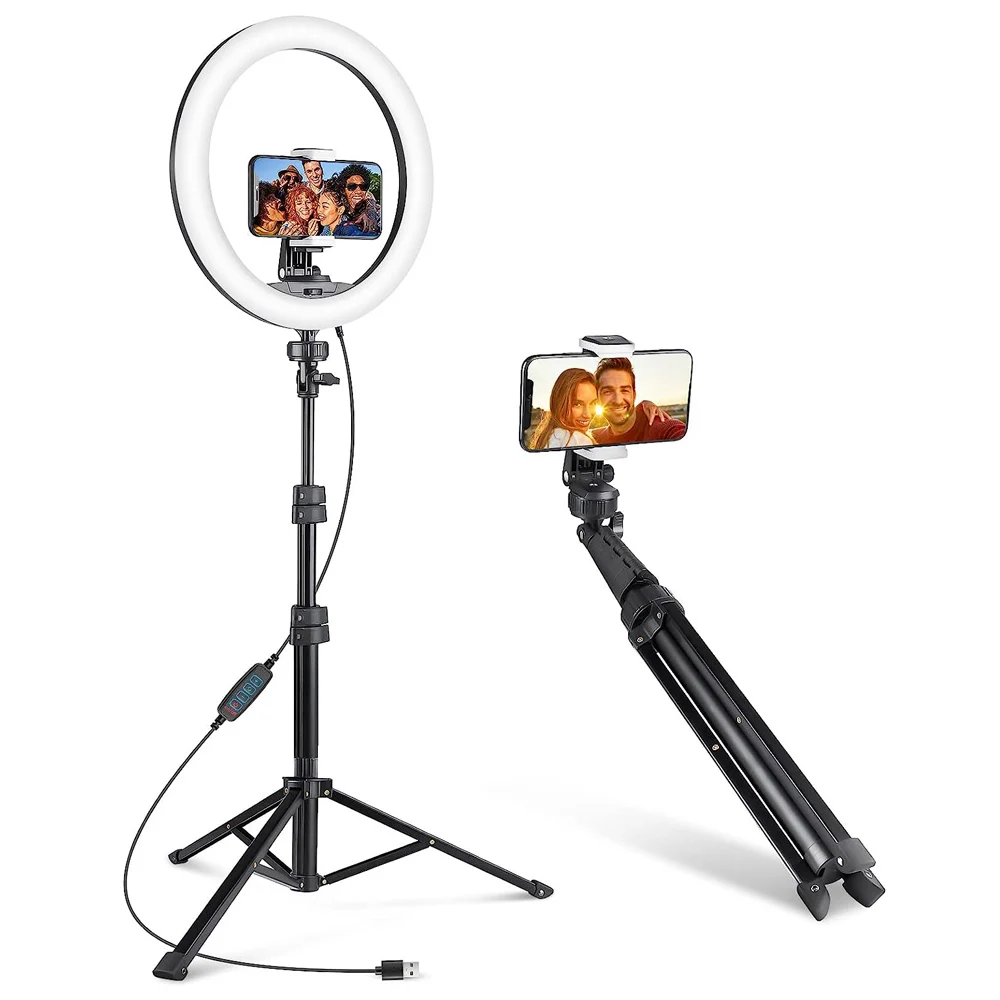 30cm Ring Light with 54-inch Selfie Stick,Sensyne Tripod and Phone Holder, Selfie Remote Control Circle Light for Live Stream