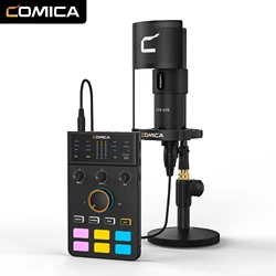 ADCaster C1-K1 Audio Interface With XLR Microphone For Streaming/Gaming/Podcasting, Sound Card For iMAC iPhone Android