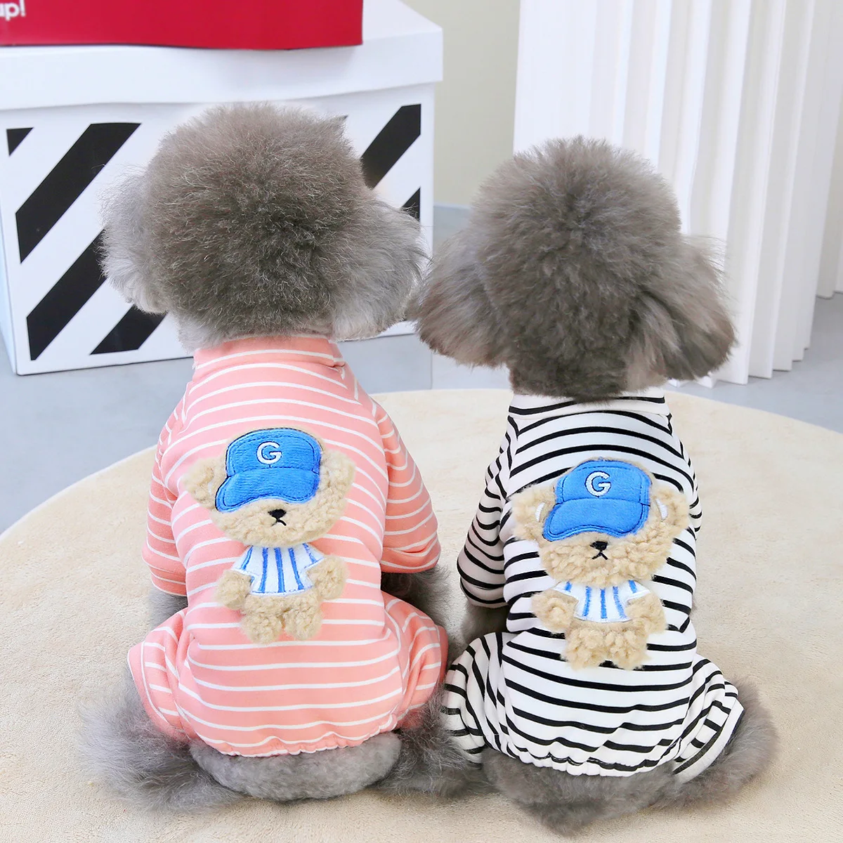 Cute Kitten Clothes Four-legged Anti-hair Ragdoll Kitten Winter Blue Cat Cat Pet Dog Home Clothes Thick Paragraph Customizable